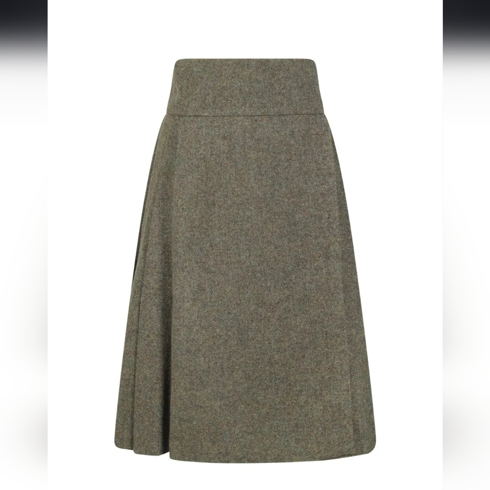 Walker Slater Deborah Skirt Shetland Donegal, Moss